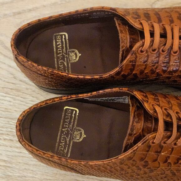 Stacy Adams Madison Anaconda Print Leather Shoes Brown 00055-240 Mens Size 7D - Picture 7 of 10